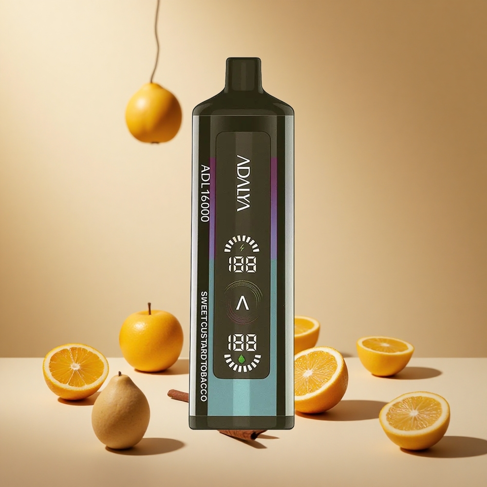 Sweet Custard Tobacco Adalya ADL PRO 16000 Puffs wholesale vapes Ireland USB-C Digital Screen
