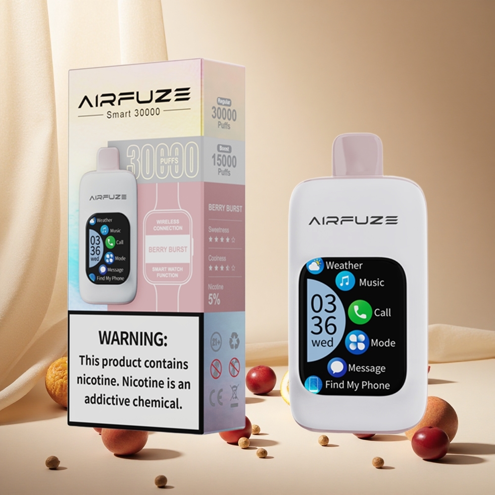 Berry Burst AirFuze Smart 30000 Puffs Disposable Vape with 2.01\"TFT Touch Screen wholesale vapes Ireland