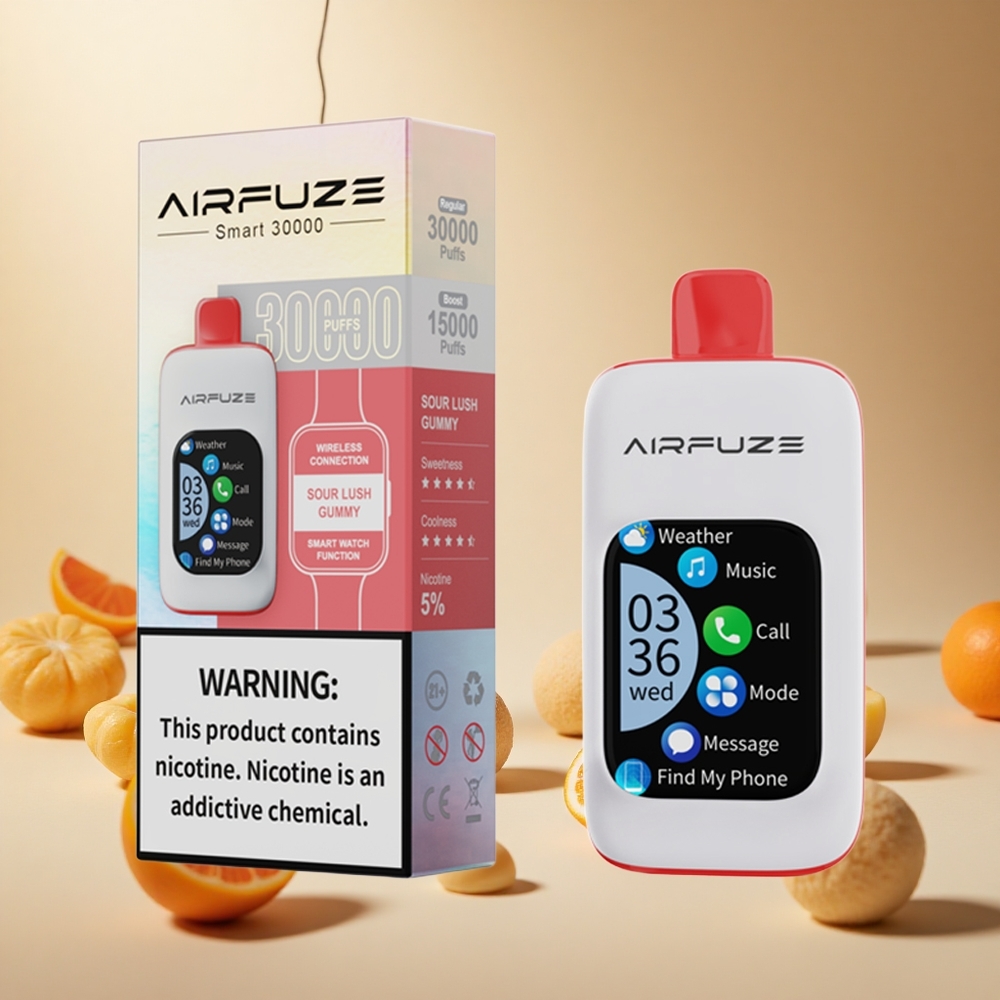 Sour Lush Gummy AirFuze Smart 30000 Puffs wholesale vapes Ireland 2.01\" TFT Touch