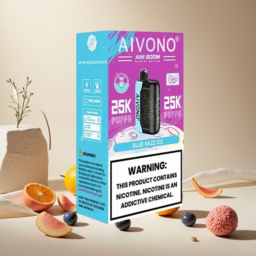 Blue Razz Ice Aivono AIM BOOM 25000 Puffs wholesale vapes Ireland Type-C Charging