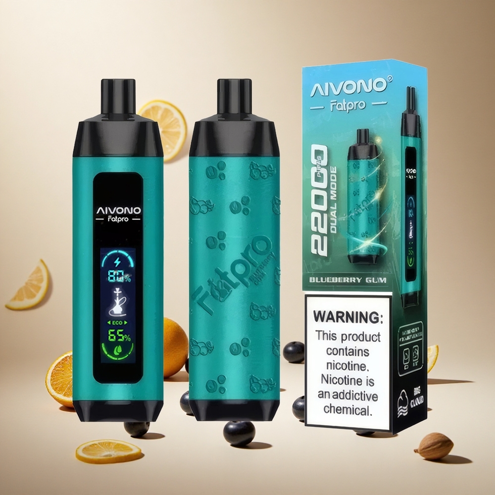 Blueberry Aivono AIM FATPRO 22000 Puffs Wholesale Vapes Ireland Rechargeable Dual Modes