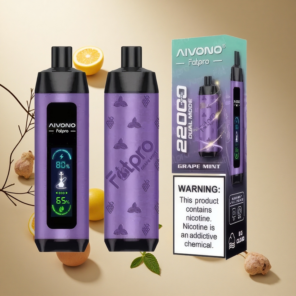 Grape Mint Aivono AIM FATPRO 22000 Puffs wholesale vapes Ireland 28ml Rechargeable