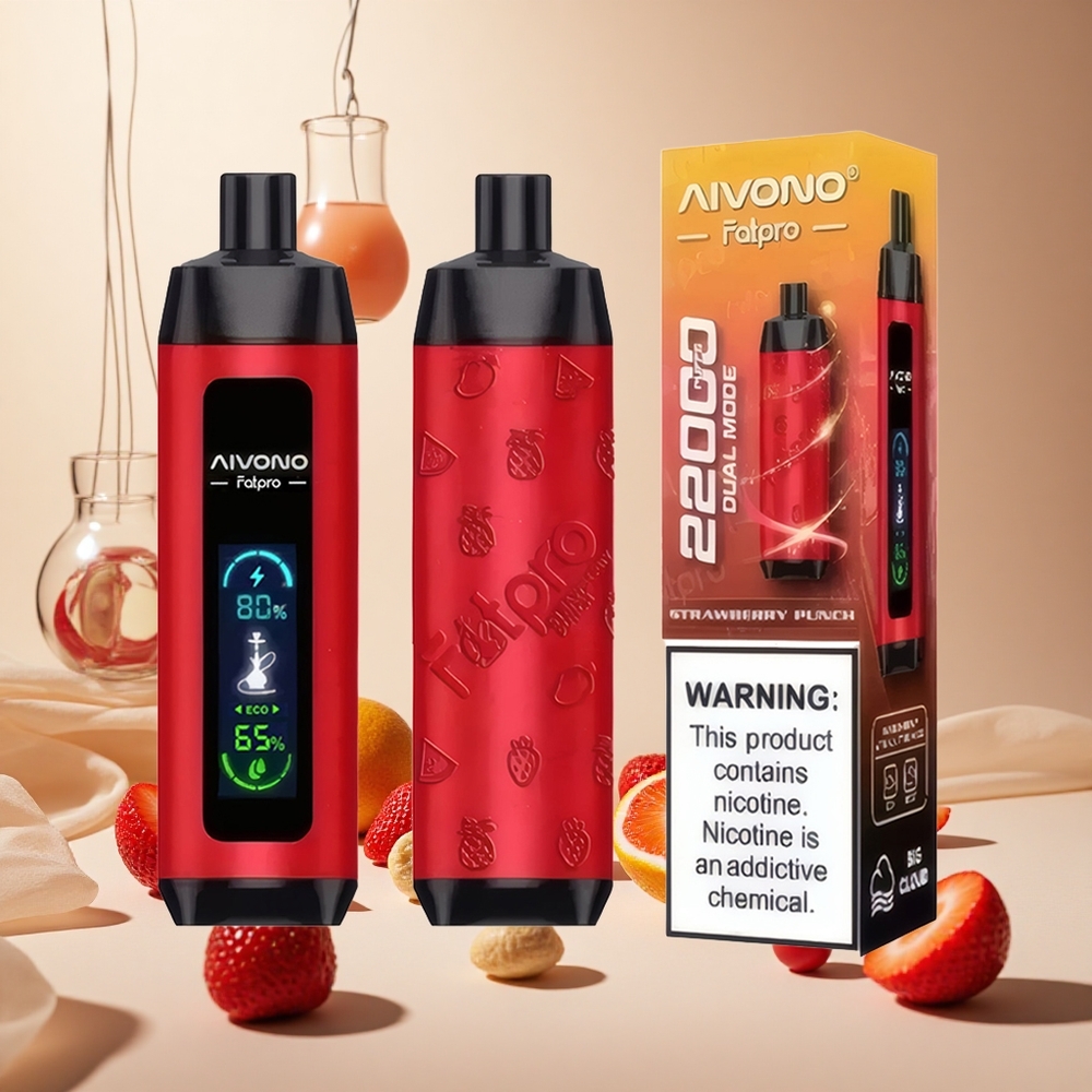 Strawberry Punch Aivono AIM FATPRO 22000 Puffs wholesale vapes Ireland Rechargeable 600mAh