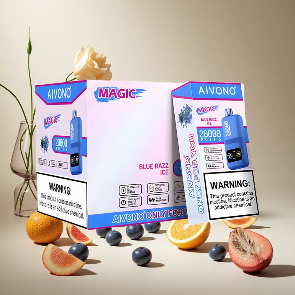 Blue Razz Ice Aivono AIM MAGIC 20000 Puffs wholesale vapes Ireland Dual Mesh Coils