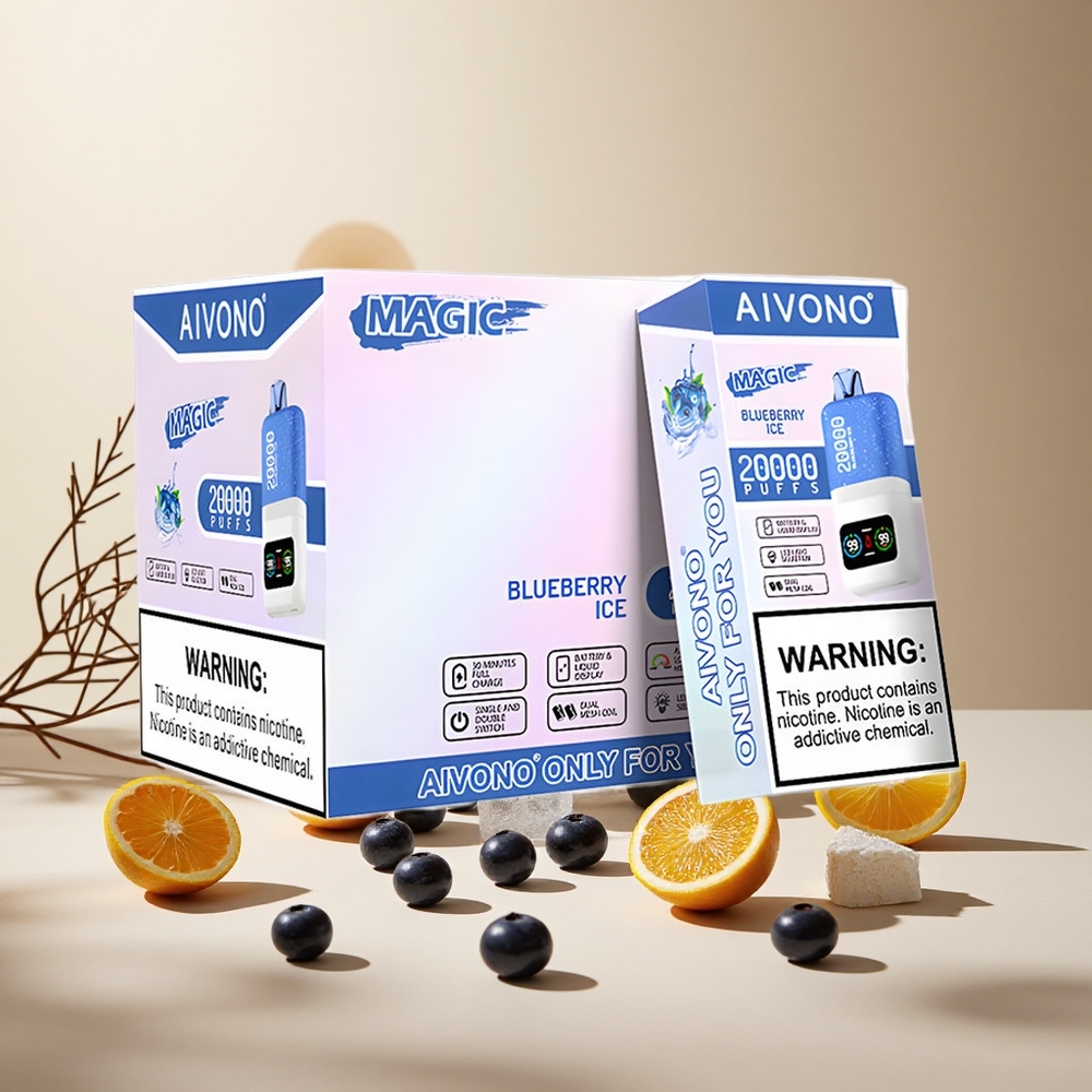 Blueberry Ice Aivono AIM MAGIC 20000 Puffs wholesale vapes Ireland Dual Mesh Coils
