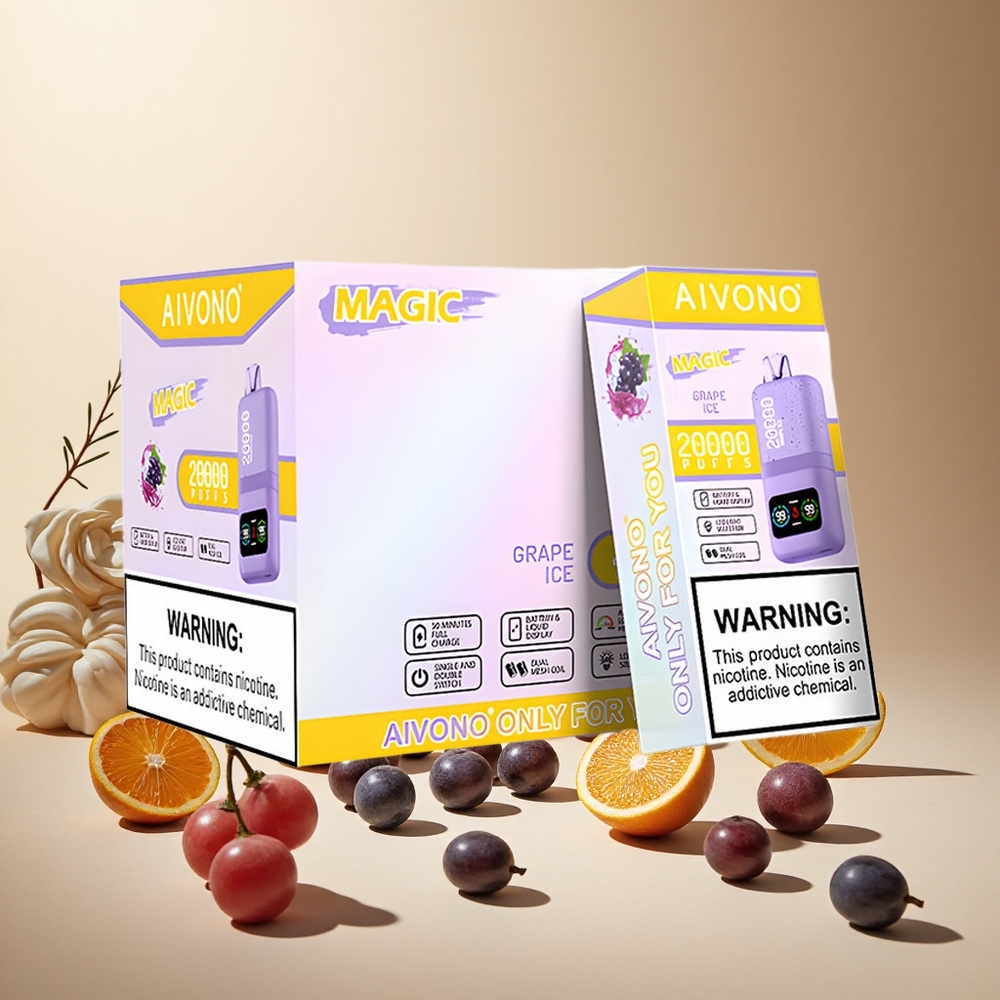 Grape Ice Aivono AIM MAGIC 20000 Puffs wholesale vapes Ireland Dual Mesh LCD