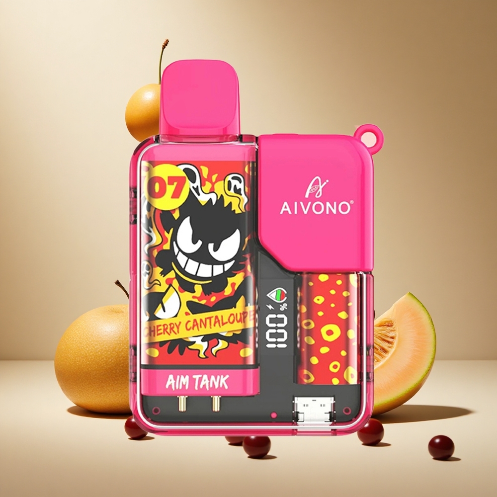 Cherry Cantaloupe Aivono AIM-TANK 9500 Puffs 18ml E-liquid wholesale vapes Ireland