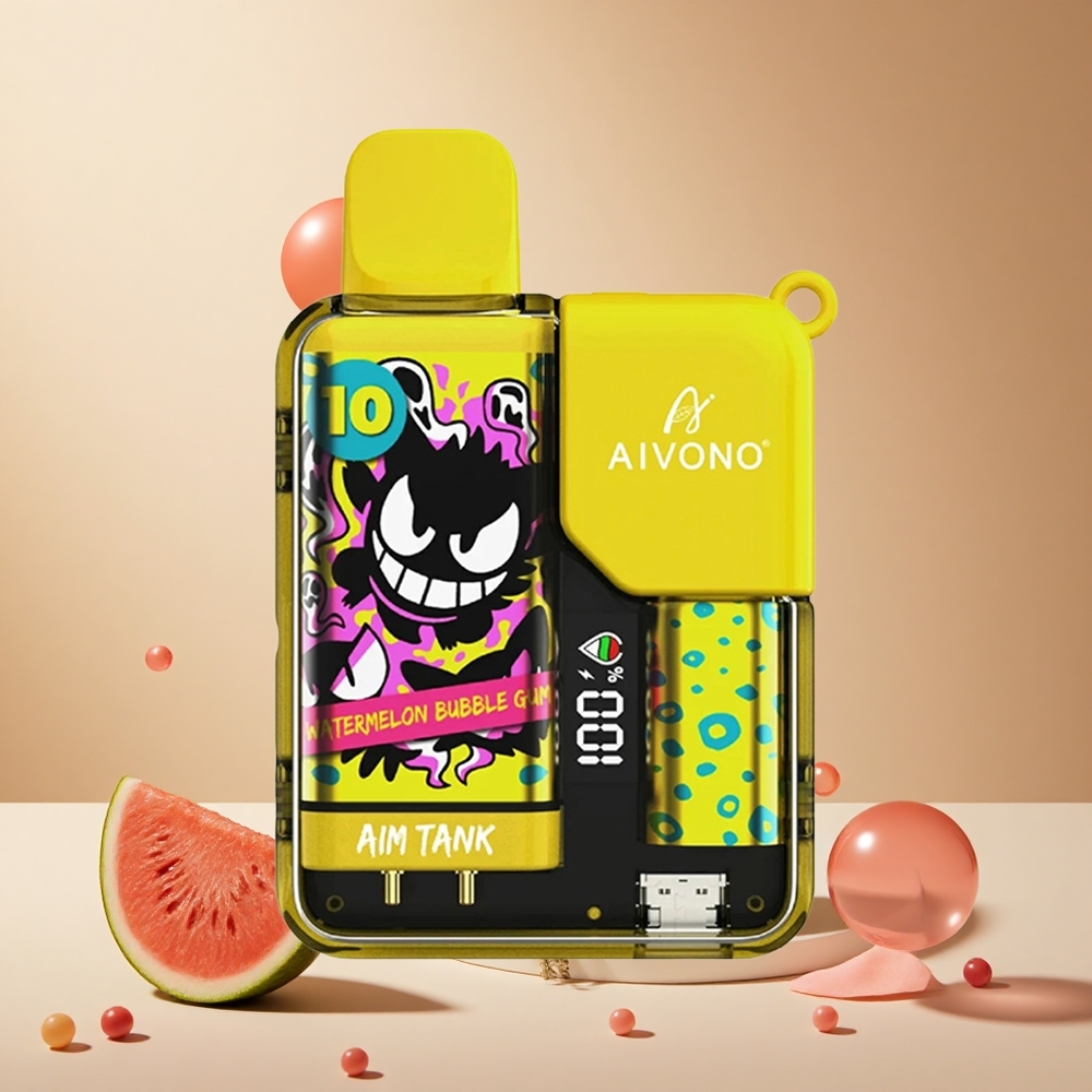 Watermelon Bubble Gum Aivono AIM-TANK 9500 Puffs wholesale vapes Ireland 18ml LCD
