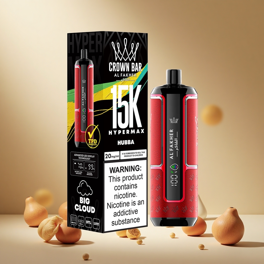 Blueberry Mint Al Fakher Crown Bar 15K Hypermax Disposable Vape Kit wholesale vapes Ireland