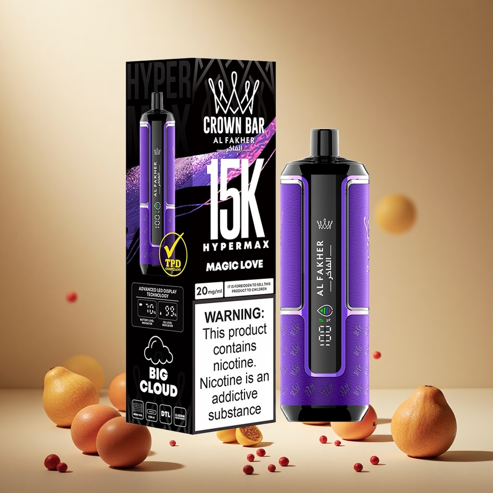 Magic Love Al Fakher Crown Bar 15K Hypermax 15,000 Puffs wholesale vapes Ireland 22ml DTL