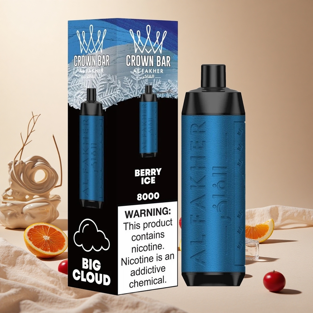 Berry Ice Al Fakher Crown Bar 8000 wholesale vapes Ireland 18ml USB-C
