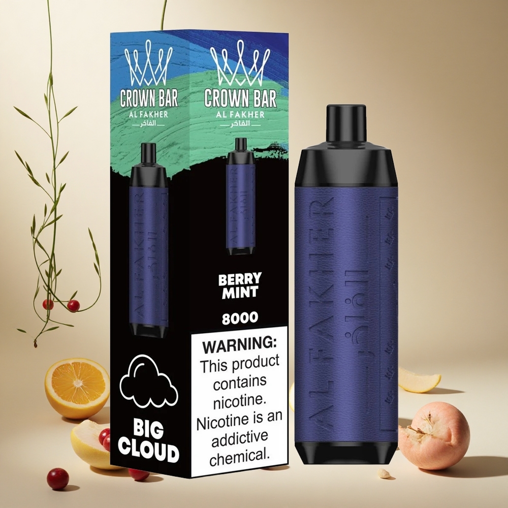 Berry Mint Al Fakher Crown Bar 8000 wholesale vapes Ireland 18ml e-Liquid Capacity