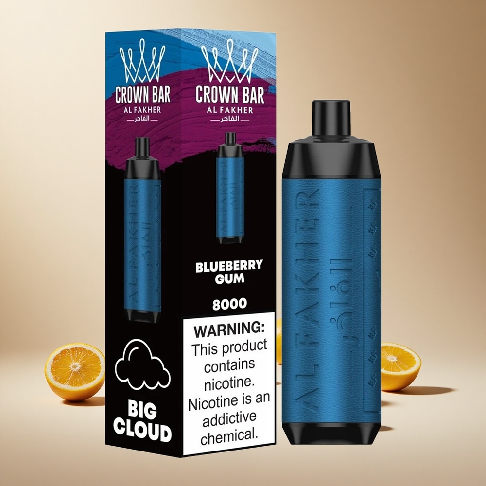 Blueberry Gum Al Fakher Crown Bar 8000 wholesale vapes Ireland Crystal Disposable Vape