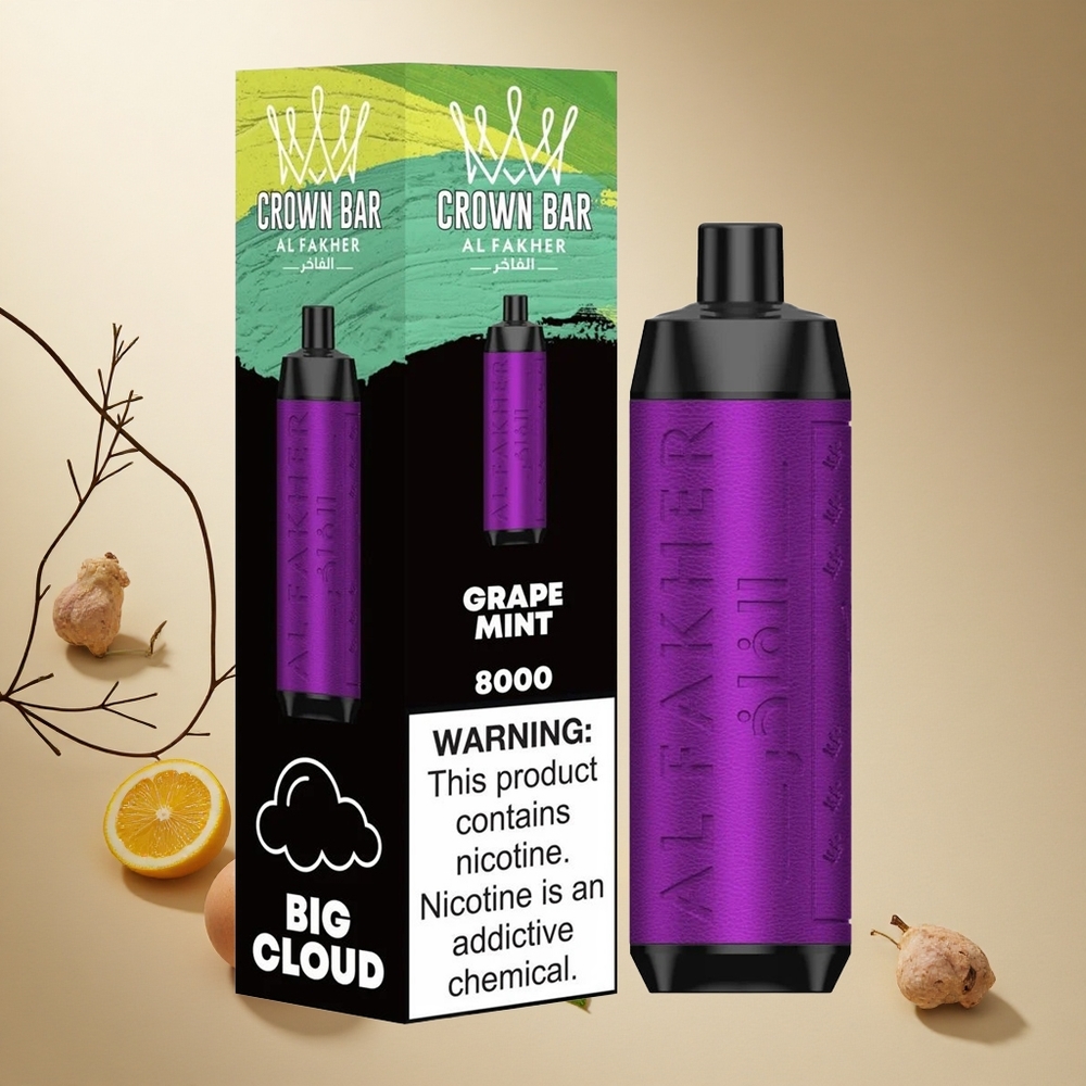 Grape Mint Al Fakher Crown Bar 8000 Puffs wholesale vapes Ireland Disposable Vape 18ml