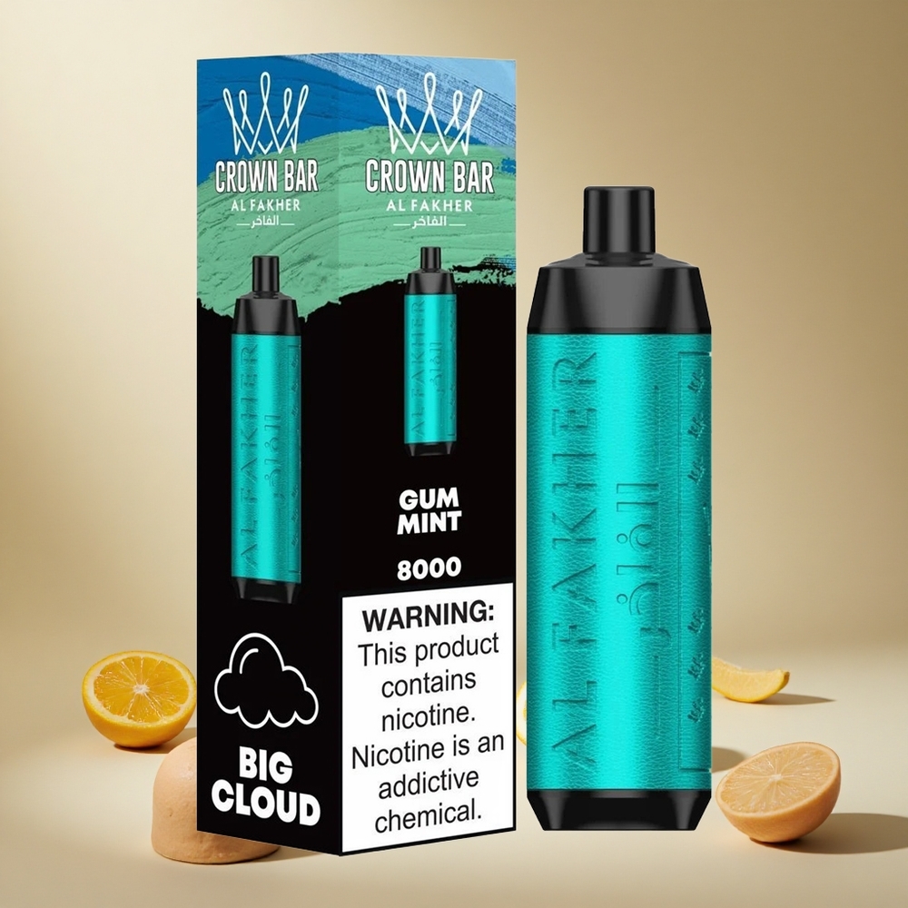 Gum Mint Al Fakher Crown Bar 8000 Puffs wholesale vapes Ireland 18ml e-Liquid