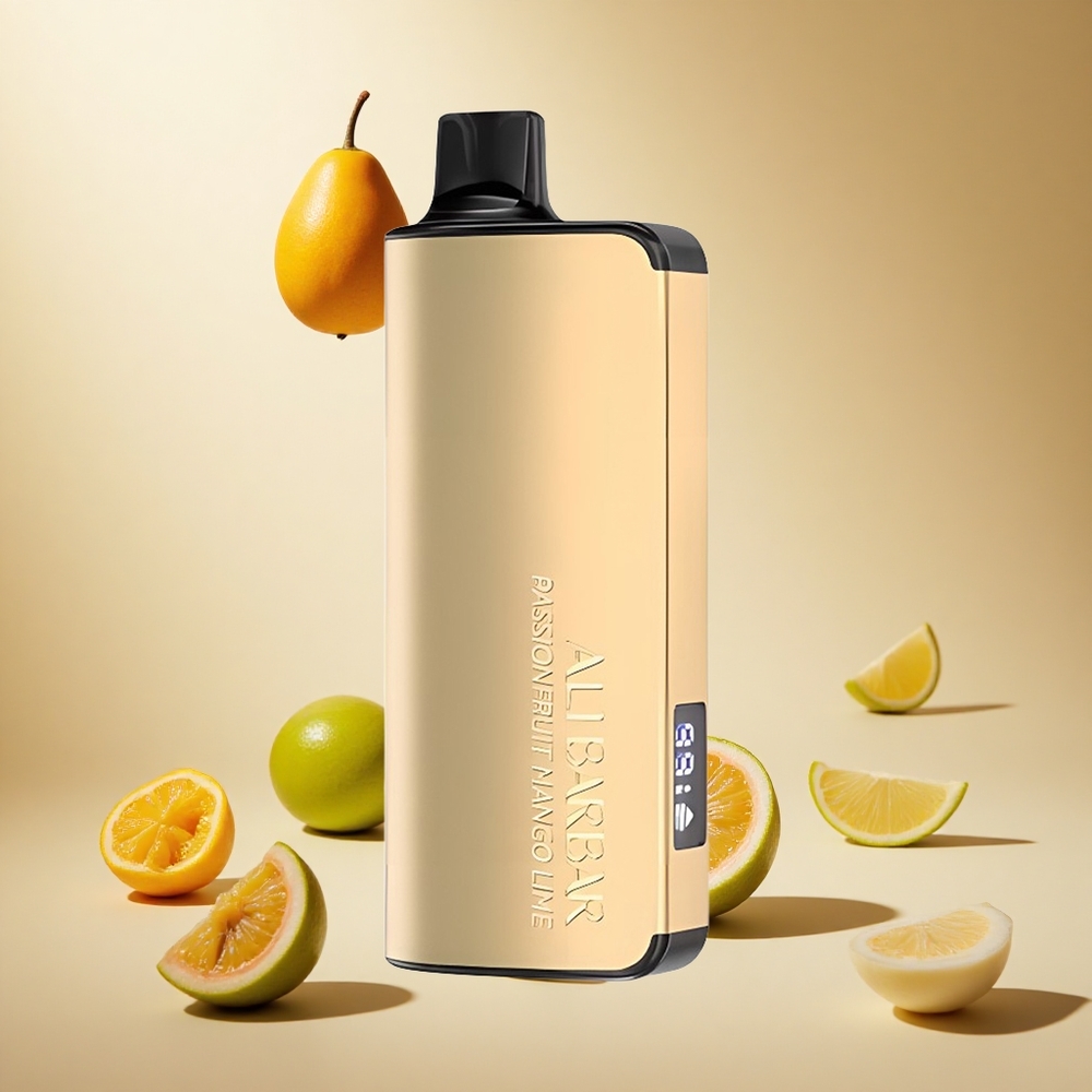 Passionfruit Mango Lime Alibarbar Ingot 9000 Puffs wholesale vapes Ireland 22ml LED Display