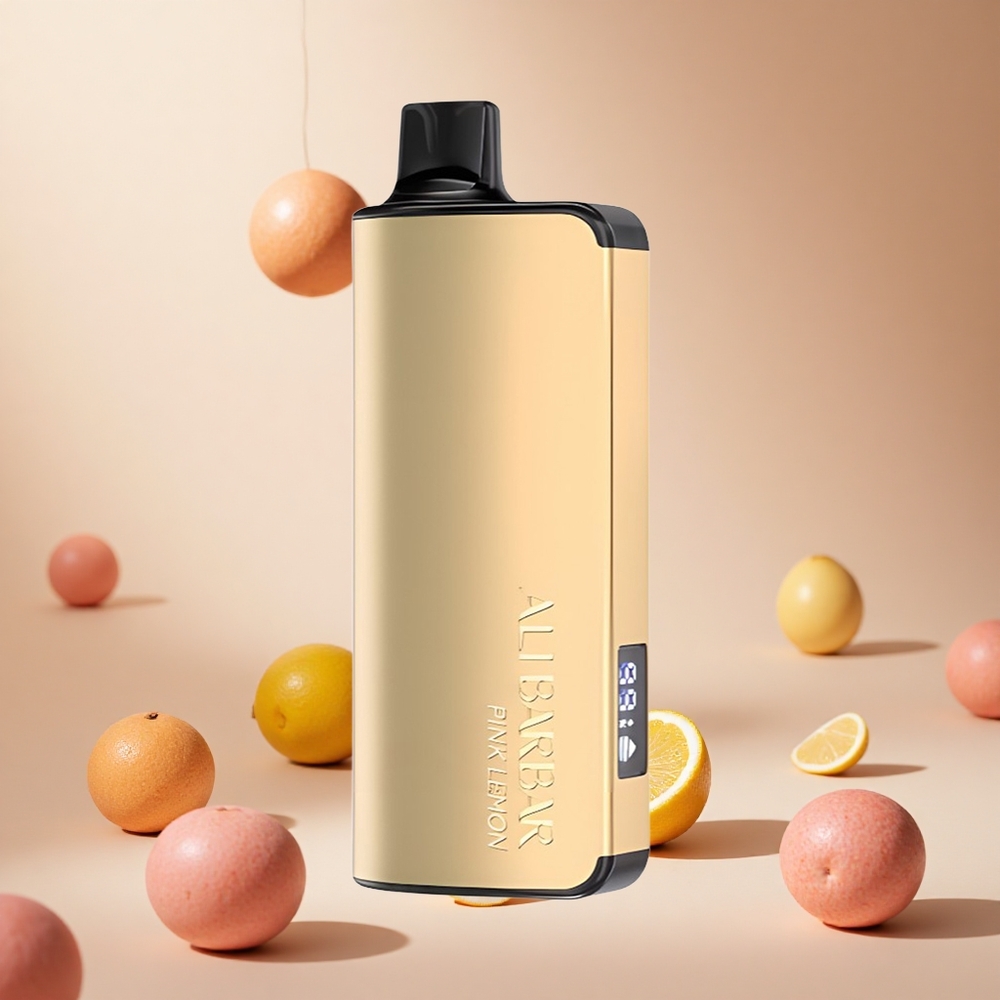 Pink Lemon Alibarbar Ingot 9000 Puffs wholesale vapes Ireland LED Display