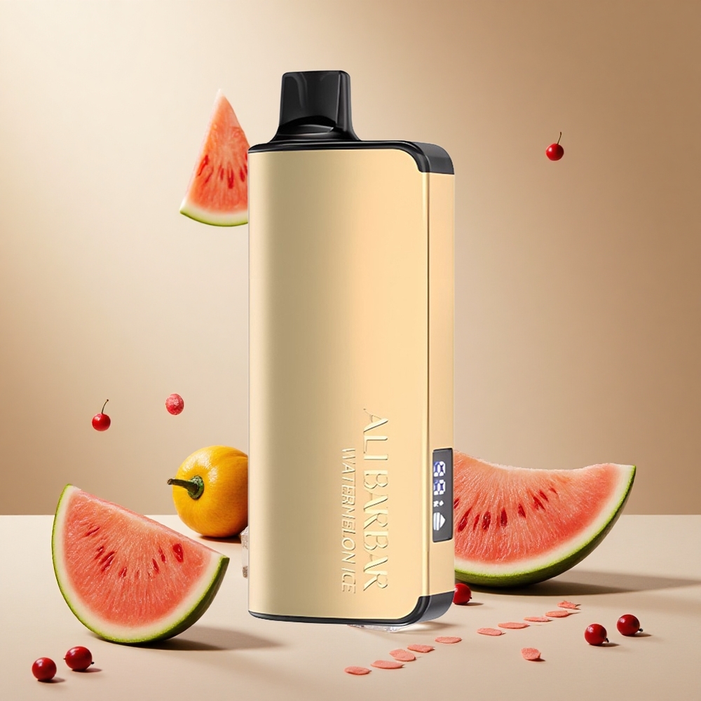 Watermelon Ice Alibarbar Ingot 9000 Puffs wholesale vapes Ireland 22ml LED Display