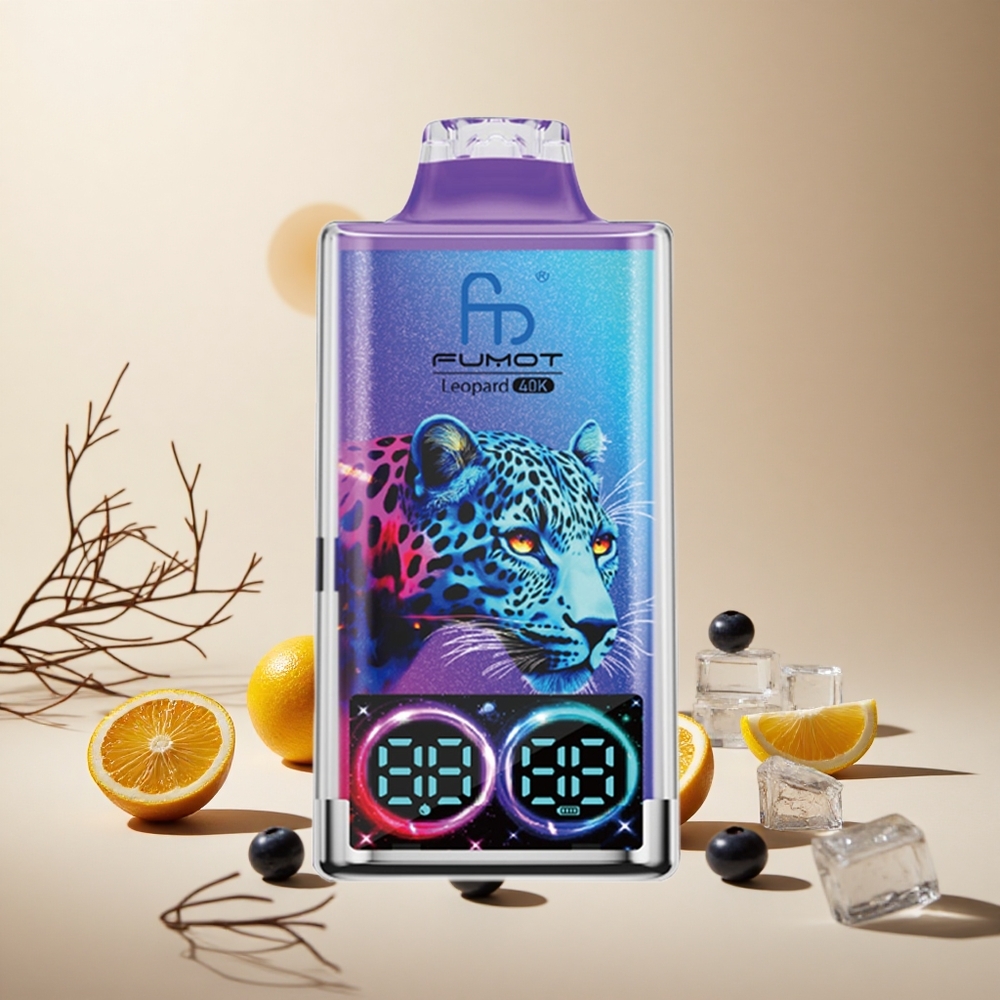 Blueberry on Ice Fumot Leopard 40K Puffs Dual Mesh wholesale vapes Ireland Type-C Charging