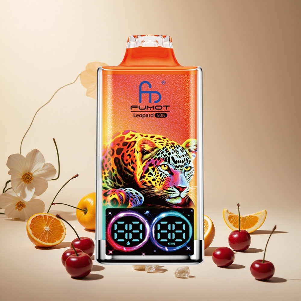 Cherry Ice Fumot Leopard 40K Puffs Dual Mesh wholesale vapes Ireland Type-C Charging