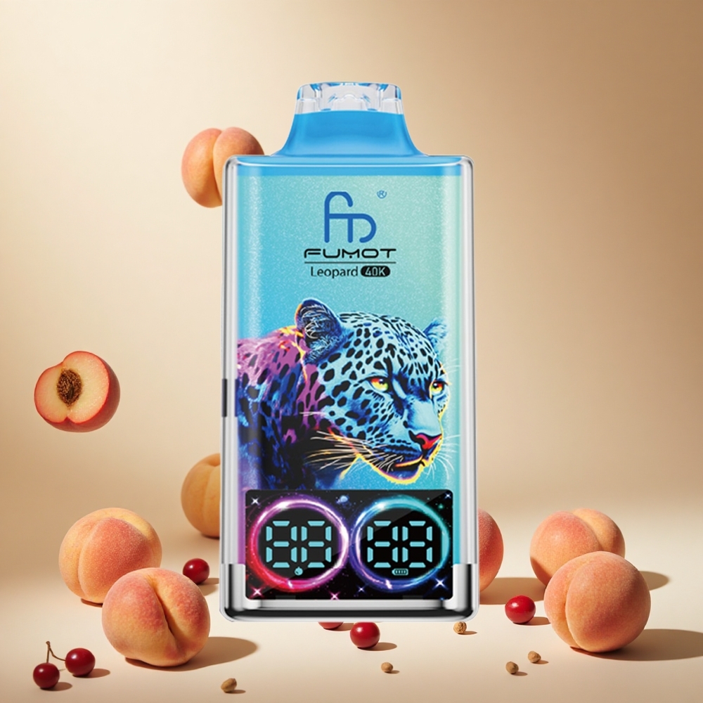 Peach Berry Fumot Leopard 40K Puffs Dual Mesh wholesale vapes Ireland Type-C