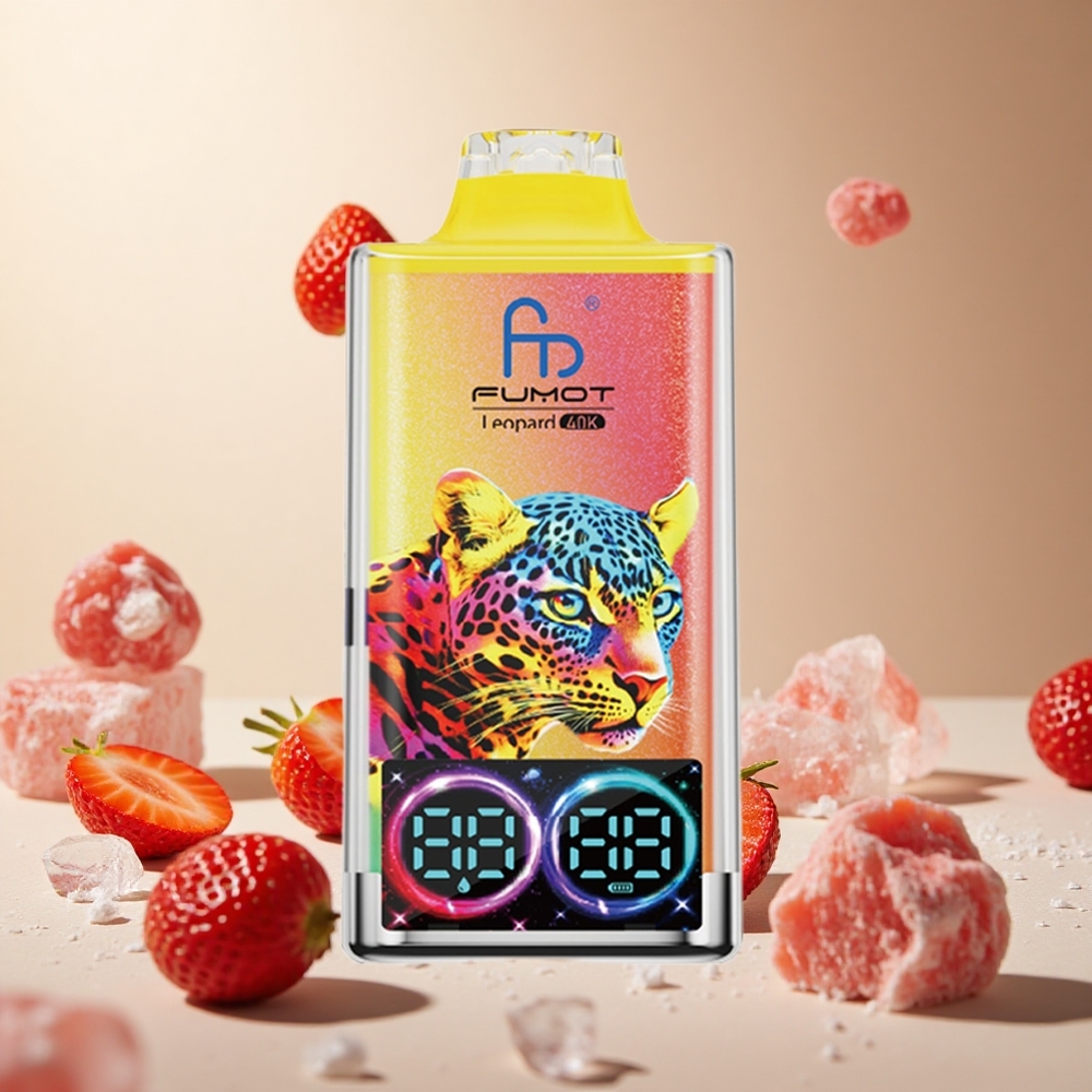 Strawberry Ice Fumot Leopard 40K Puffs wholesale vapes Ireland Dual Mesh Type-C