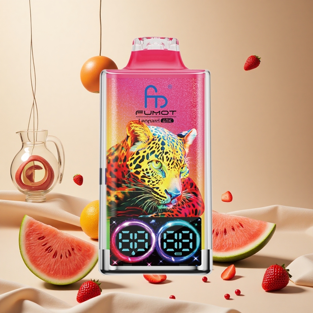 Strawberry Watermelon Fumot Leopard 40K Puffs wholesale vapes Ireland Dual Mesh