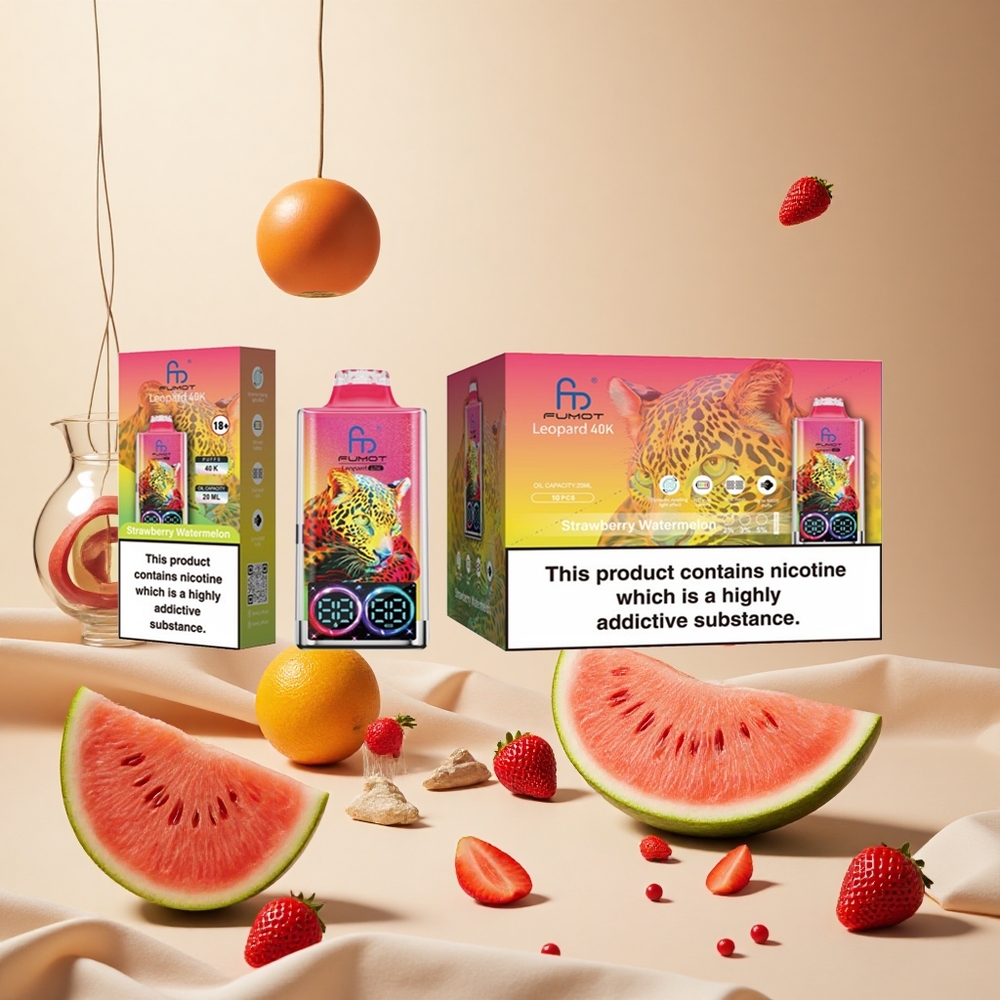 Strawberry Watermelon Fumot Leopard 40K Puffs wholesale vapes Ireland Dual Mesh