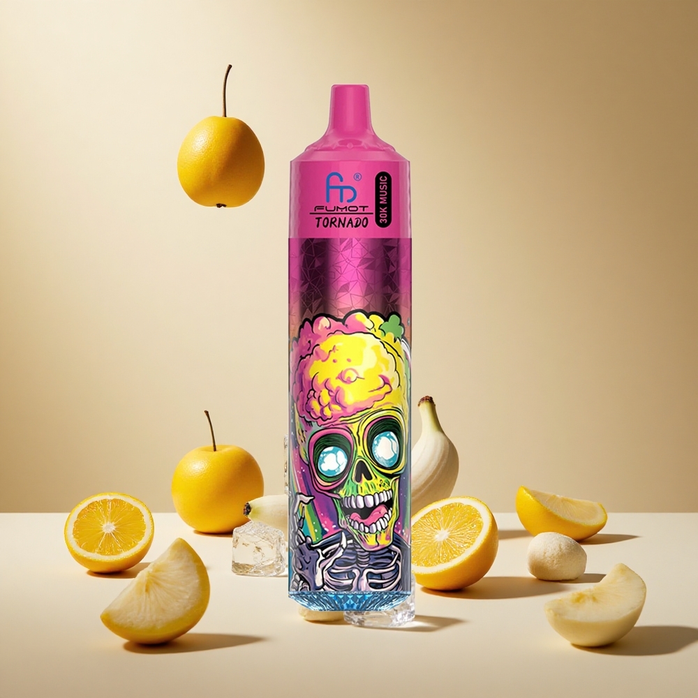 Banana Ice Fumot RandM Tornado 30000 Puffs Wholesale Vapes Ireland Rechargeable LED Display