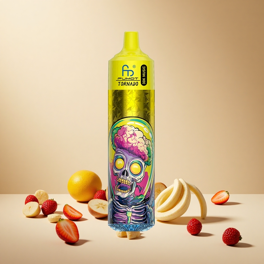 Banana Strawberry Fumot RandM Tornado 30000 Puffs wholesale vapes Ireland 30mL 2% 5% Nicotine