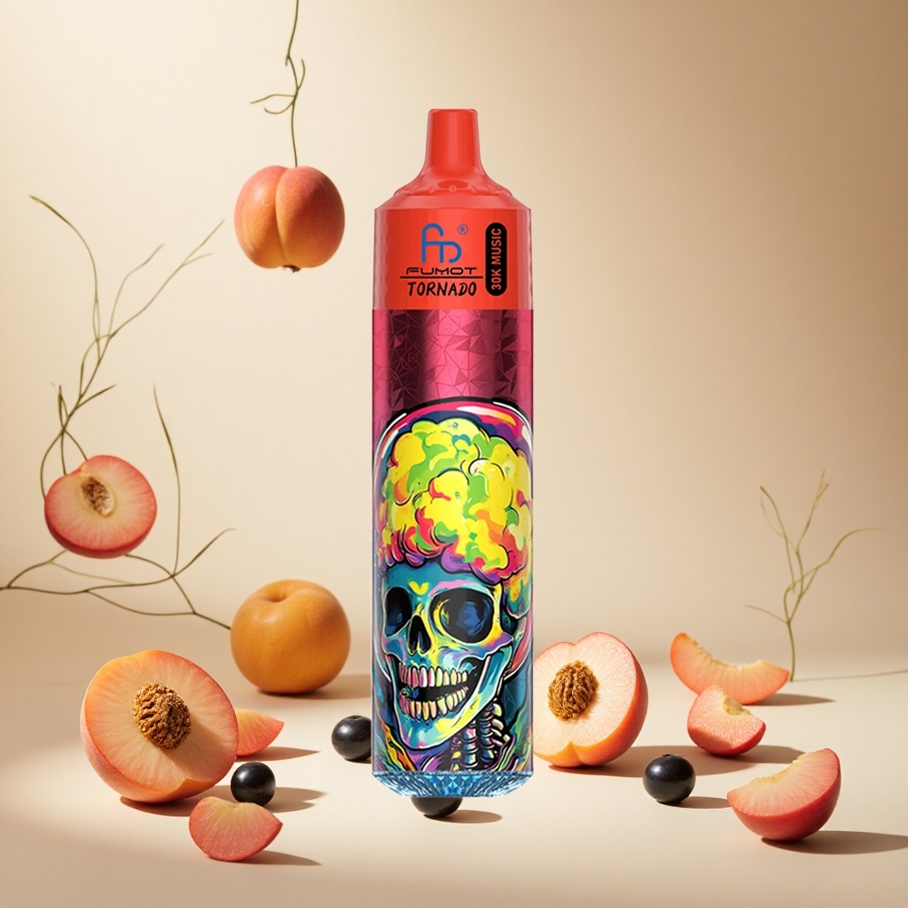 Peach Berries Fumot RandM Tornado 30000 Puffs Wholesale Vapes Ireland 30mL Rechargeable