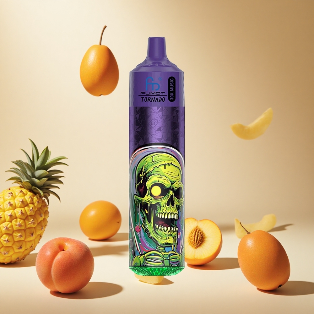 Peach Mango Pineapple Fumot RandM Tornado 30000 Puffs wholesale vapes Ireland 30mL 2% 5% Nicotine