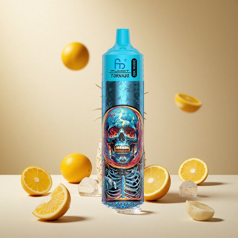 Pineapple Ice Fumot RandM Tornado 30000 Puffs wholesale vapes Ireland 30mL 2% 5% Nicotine