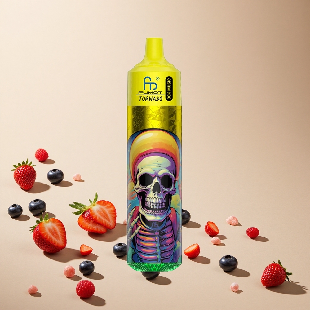 Strawberry Blueberry Raspberry Fumot RandM Tornado 30000 Puffs 30mL wholesale vapes Ireland LED Display