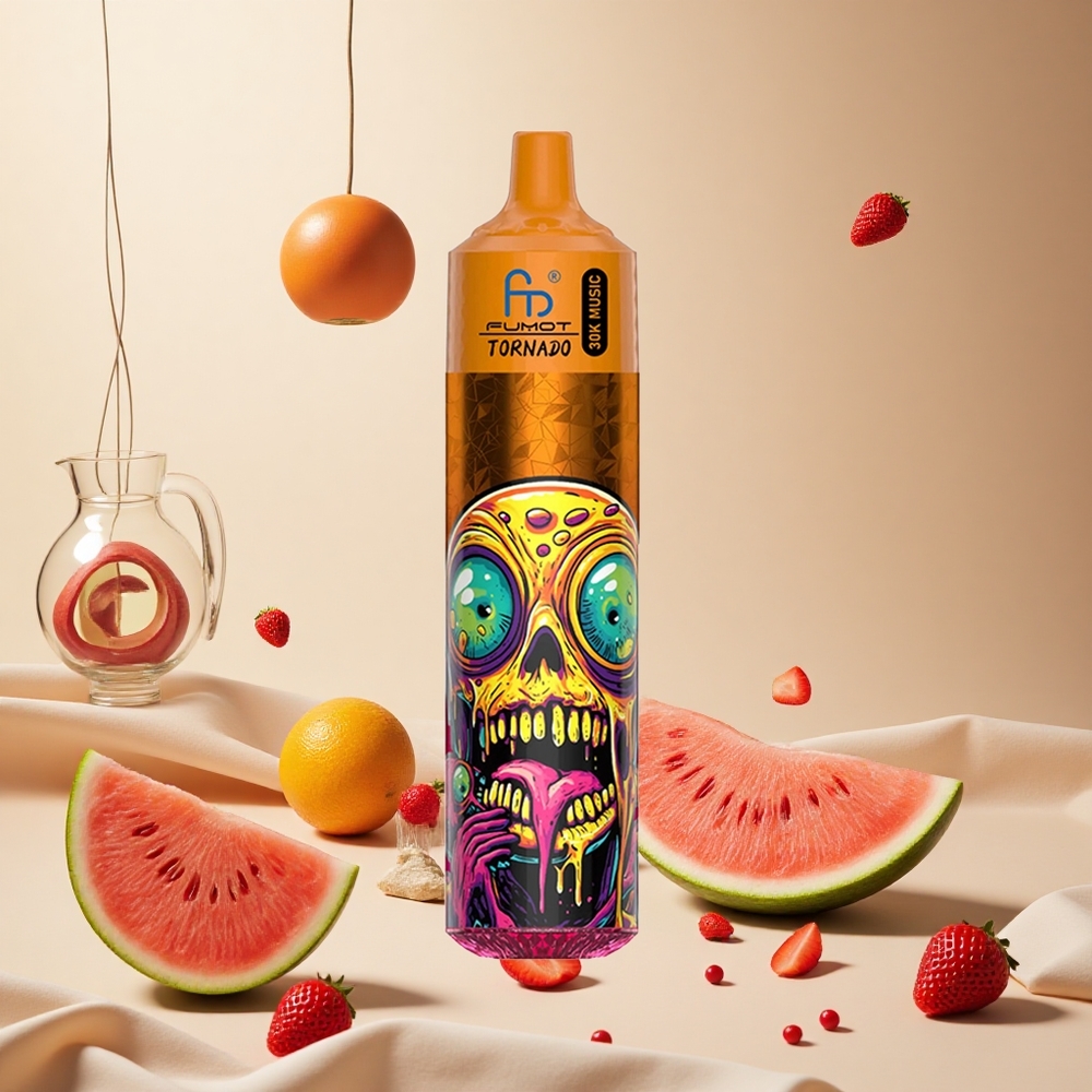 Strawberry Watermelon Fumot RandM Tornado 30000 Puffs wholesale vapes Ireland 30mL 2% 5% Nicotine