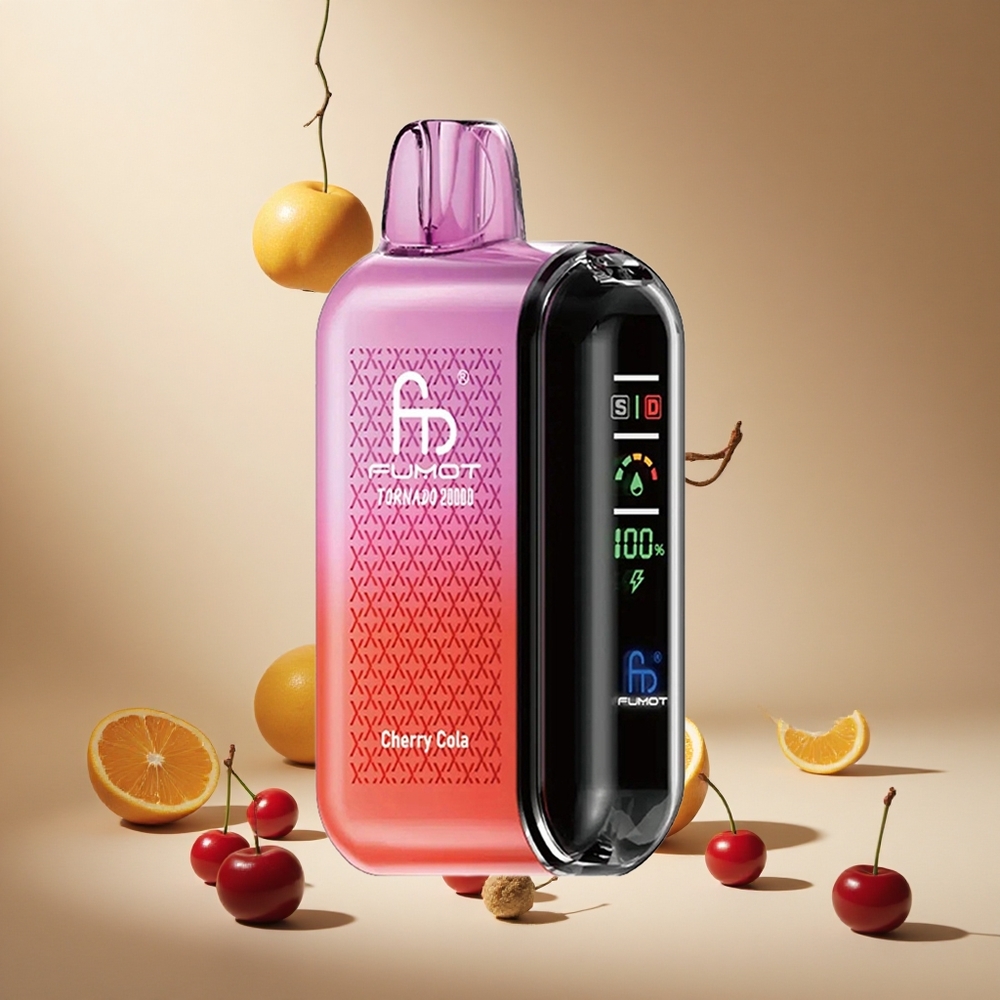 Cherry Cola Fumot Tornado 20000 Puffs wholesale vapes Ireland Dual Mesh Coil