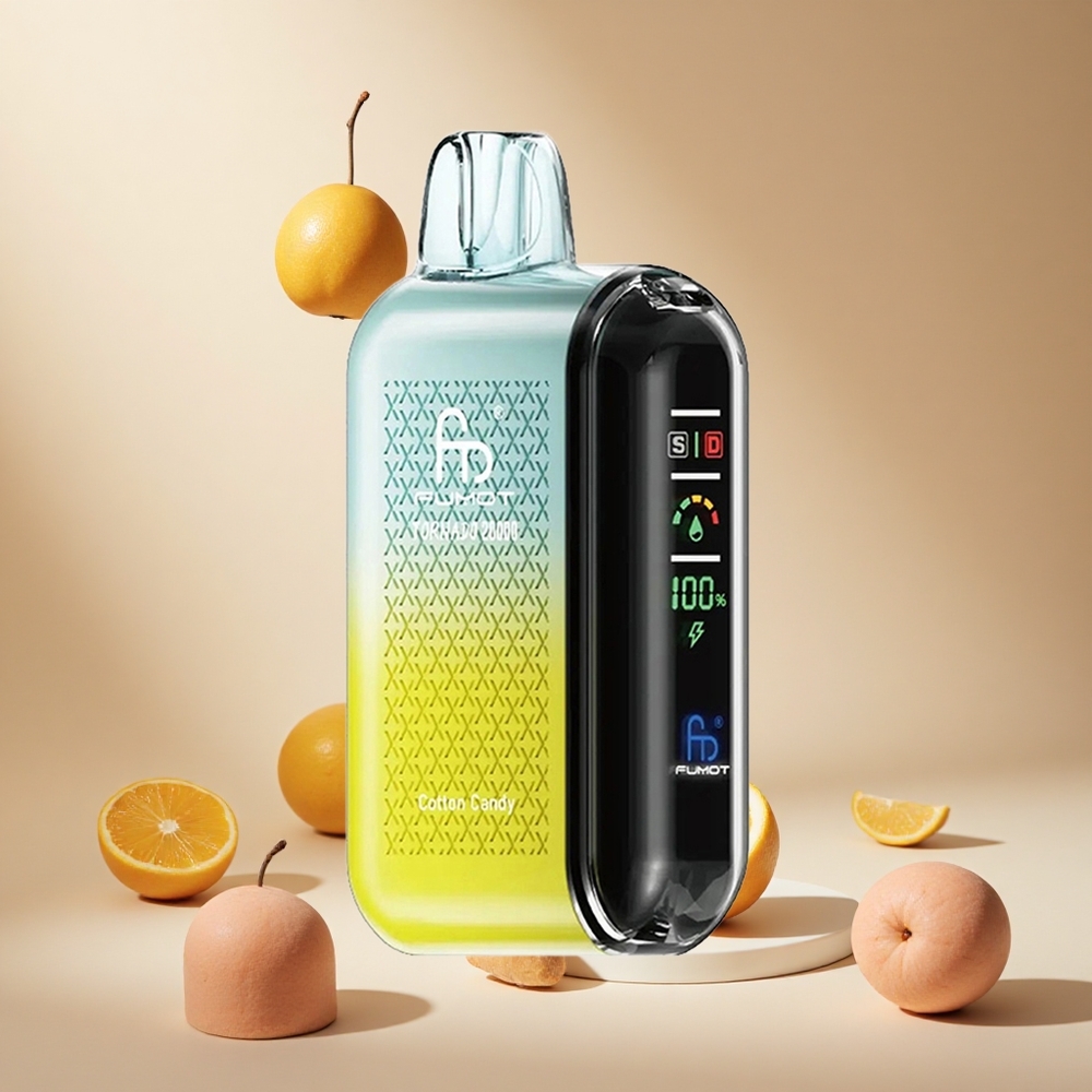 Cotton Candy Fumot Tornado 20000 Puffs wholesale vapes Ireland Dual Mesh Coil