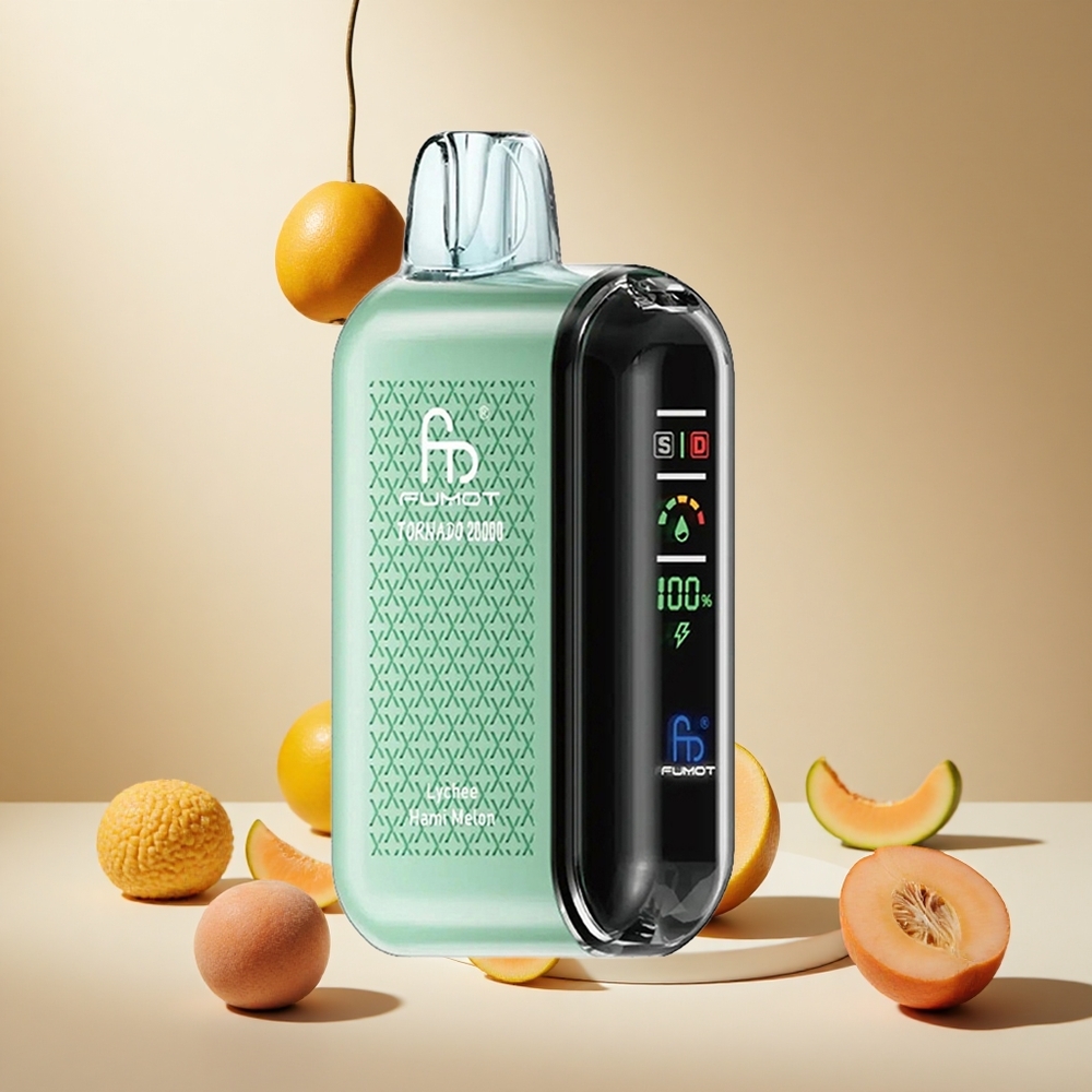 Lychee Hami Melon Fumot Tornado 20000 Puffs wholesale vapes Ireland Dual Mesh Coil