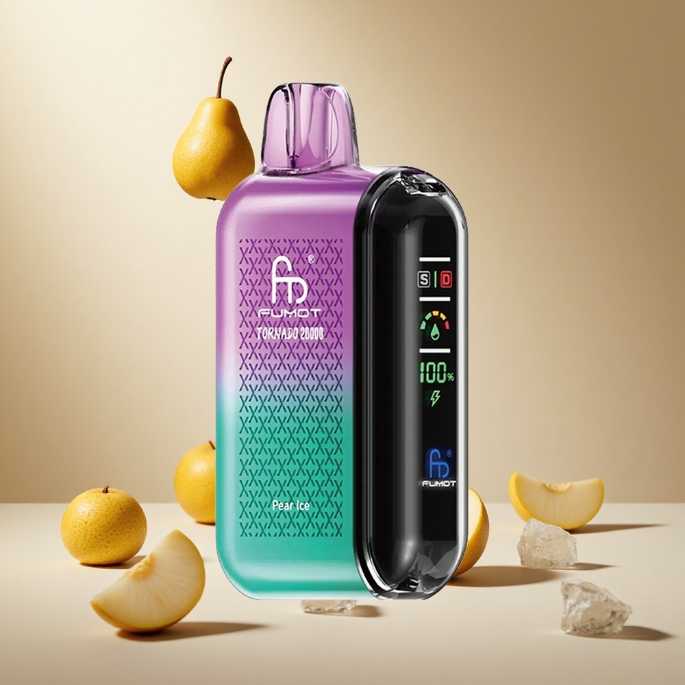 Pear Ice Fumot Tornado 20000 Puffs wholesale vapes Ireland Dual Mesh Coil