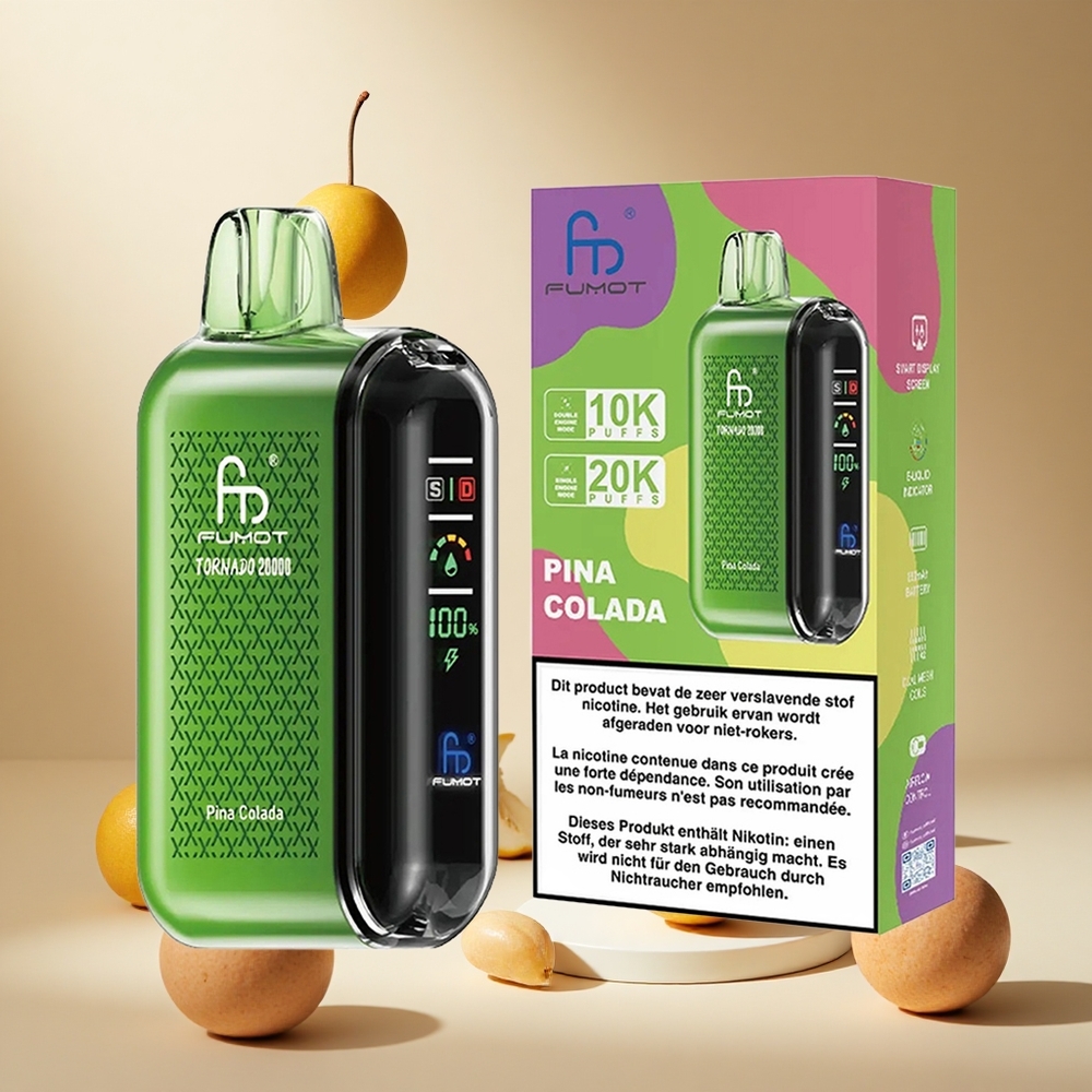 Pina Colada Fumot Tornado 20000 Puffs Dual Mesh Coil wholesale vapes Ireland