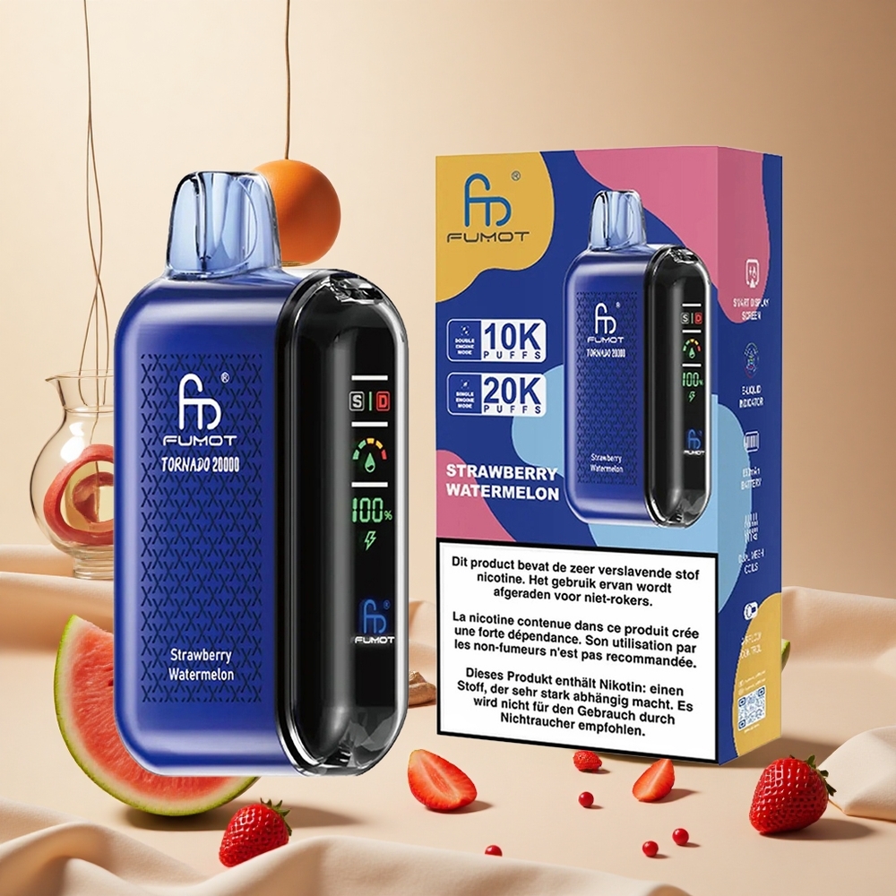 Strawberry Watermelon Fumot Tornado 20000 Puffs Dual Mesh Coil wholesale vapes Ireland
