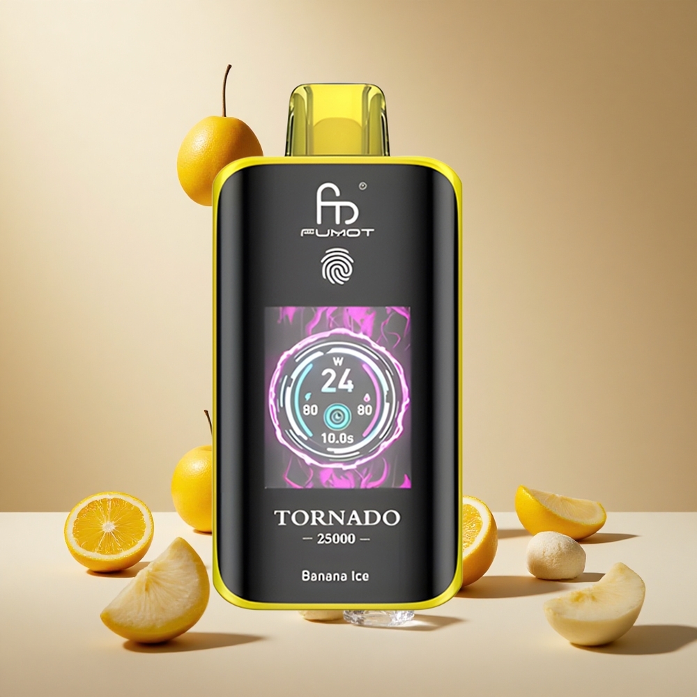 Banana Ice Fumot Tornado 25000 Puffs HD Screen wholesale vapes Ireland