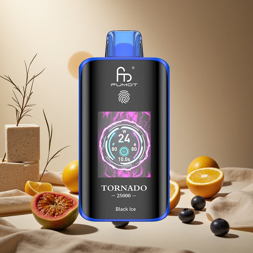 Black Ice Fumot Tornado 25000 Puffs 20ml Pre-filled wholesale vapes Ireland HD Screen