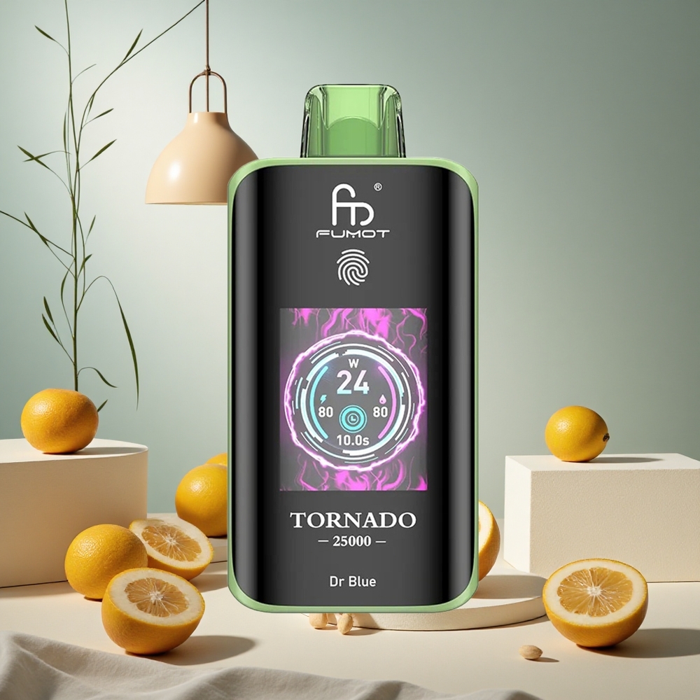 Dr Blue Fumot Tornado 25000 Puffs wholesale vapes Ireland HD Screen Type-C