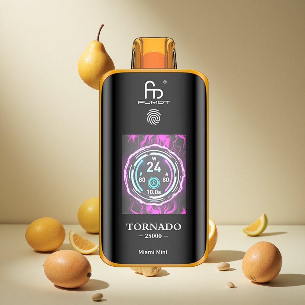 Miami Mint Fumot Tornado 25000 Puffs wholesale vapes Ireland HD Screen 700mAh