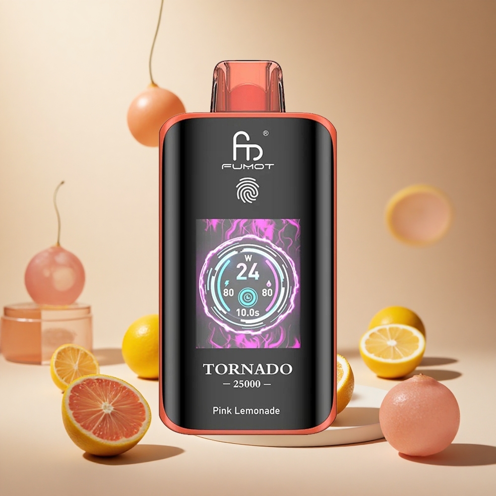 Pink Lemonade Fumot Tornado 25000 Puffs HD Screen wholesale vapes Ireland
