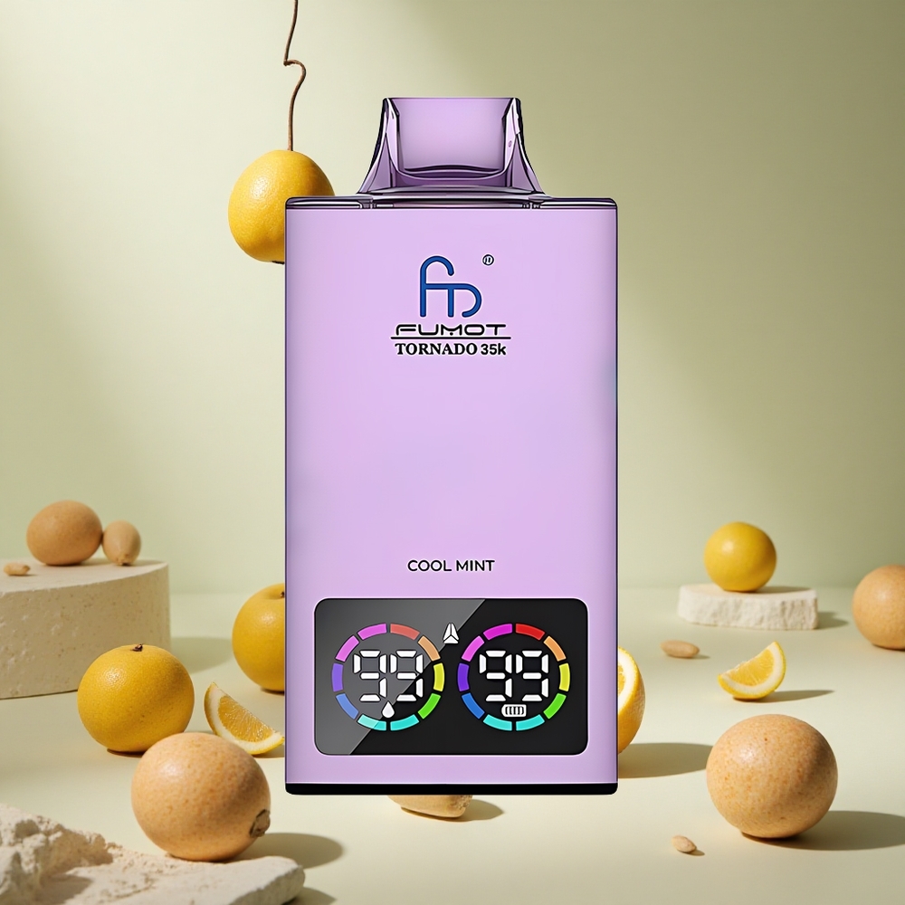 Cool Mint Fumot Tornado 35000 Puffs Dual Mesh Coil wholesale vapes Ireland USB-C Fast Charging