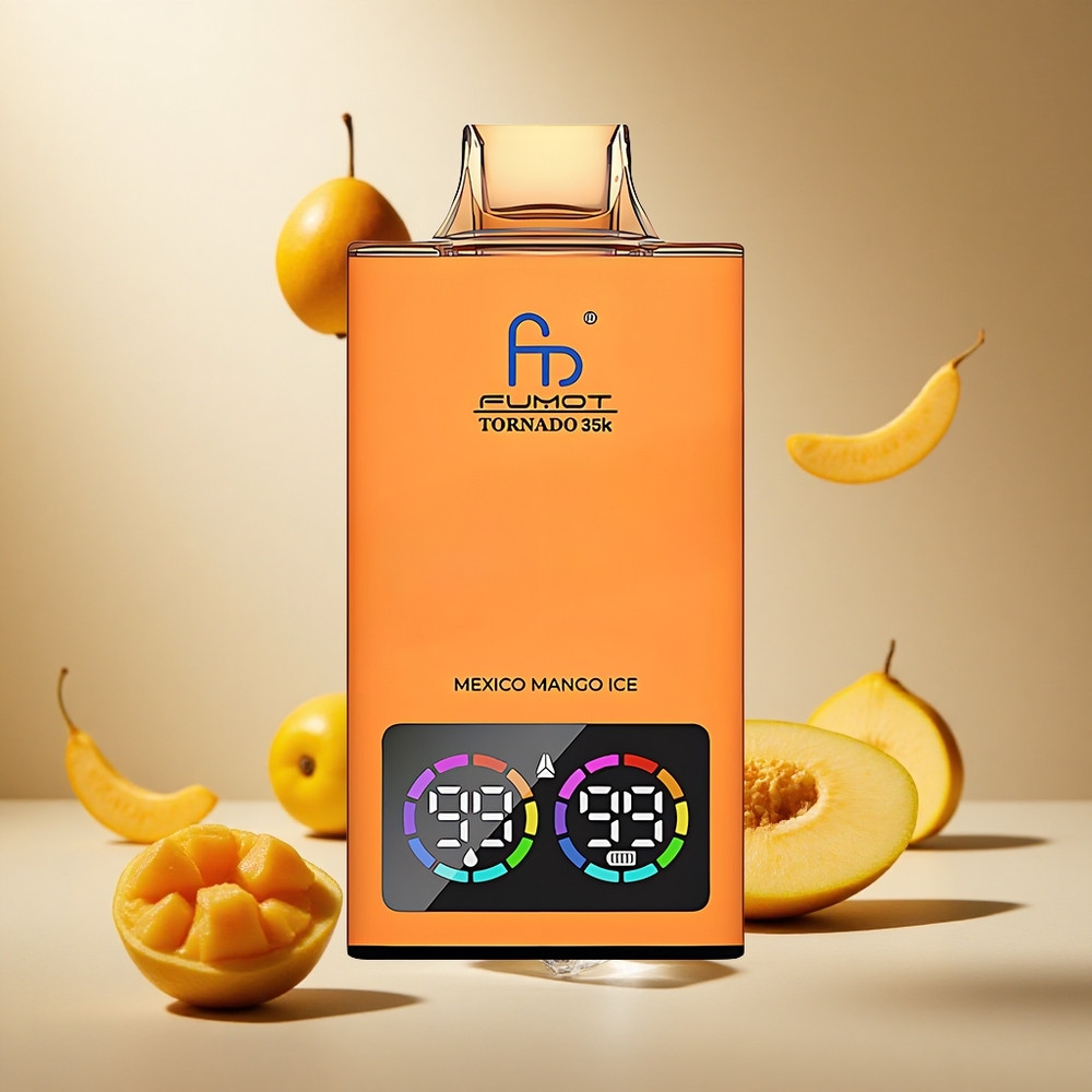 Mexico Mango Ice Fumot Tornado 35000 Puffs Dual Mesh Coil wholesale vapes Ireland USB-C Fast Charging