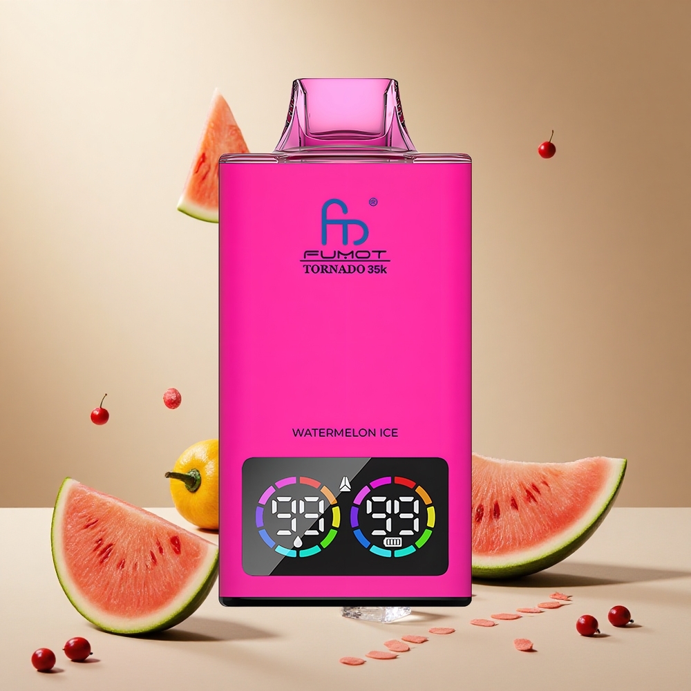 Watermelon Ice Fumot Tornado 35000 Puffs Wholesale Vapes Ireland Dual Mesh Coil USB-C