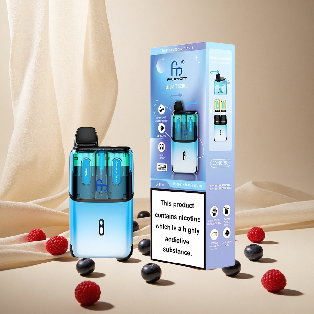 Blueberry Sour Raspberry Fumot Ultra T32000 wholesale vapes Ireland 24ml Mesh Coil